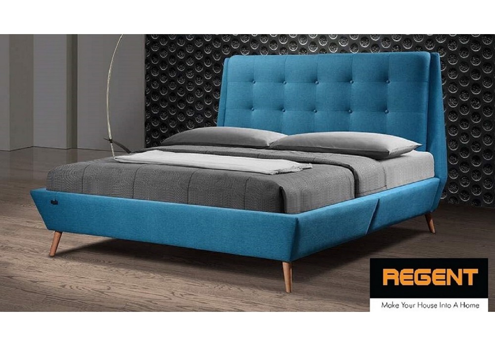 Fabric Cushion Y Elegant Look High Base Bed 
