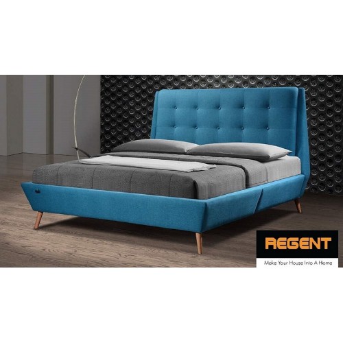 Fabric Cushion Y Elegant Look High Base Bed