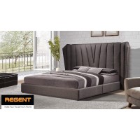 Fabric Cushion Y Elegant Look High Bed-Head Bed