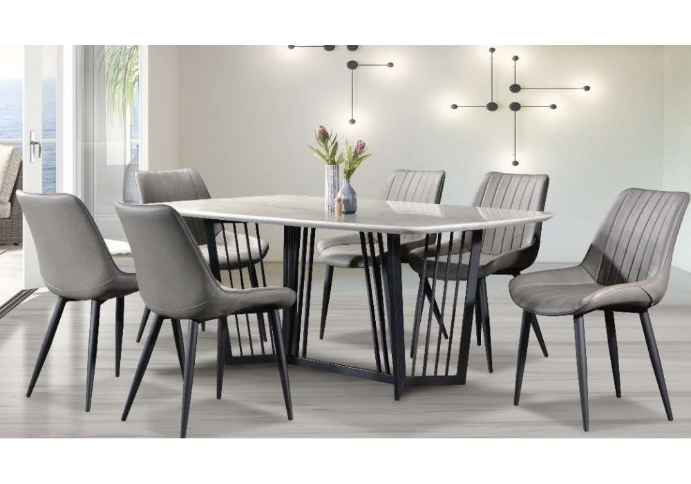 MT-860-F Marble Dining Set ( 1+6 ) 