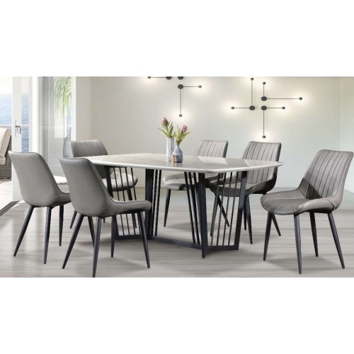 MT-860-F Marble Dining Set ( 1+6 )