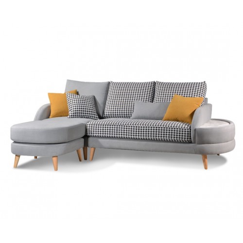 3 Seater Sofa with Footstool