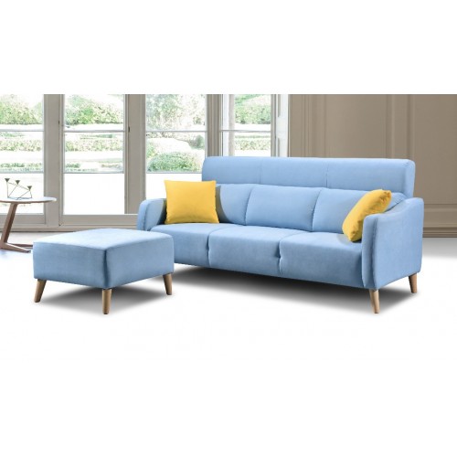 3 Seater Sofa with Footstool